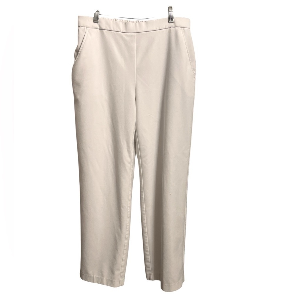 Sag Harbor Womens White Stretch Pull On Pants size 8 S